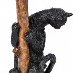 13'' Black Cat Climbing Broom Halloween Décor 9 13'' Black Cat Climbing Broom Halloween Décor -Halloween Decor Shop D656286S 13