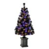 48'' Black Fiber Optic Halloween Entrance Tree -Halloween Decor Shop D656307S 1