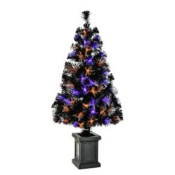 48'' Black Fiber Optic Halloween Entrance Tree