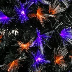 48'' Black Fiber Optic Halloween Entrance Tree 9 48'' Black Fiber Optic Halloween Entrance Tree -Halloween Decor Shop D656307S 13