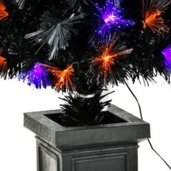 48'' Black Fiber Optic Halloween Entrance Tree 10 48'' Black Fiber Optic Halloween Entrance Tree -Halloween Decor Shop D656307S 14