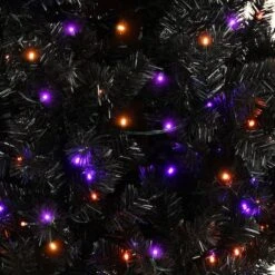 6ft. Pre-Lit Black Moon Shape Halloween Tree 9 6ft. Pre-Lit Black Moon Shape Halloween Tree -Halloween Decor Shop D656310S 13