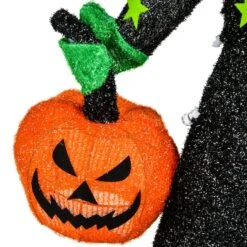 39'' Pre-Lit Green Witch With Broom Halloween Décor -Halloween Decor Shop D656313S 14