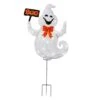 31" Pre-Lit Ghost With BOO Banner Garden Stake 18 31" Pre-Lit Ghost With BOO Banner Garden Stake -Halloween Decor Shop D656317S 1