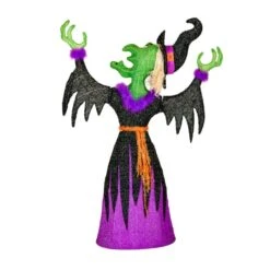 47'' Pre-Lit Cackling Green Witch Halloween Décor