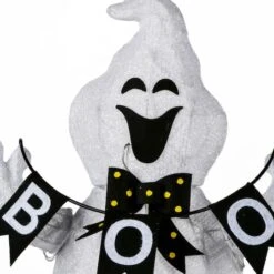 32" Pre-Lit Ghost With BOO Banner Garden Stake 8 32" Pre-Lit Ghost With BOO Banner Garden Stake -Halloween Decor Shop D656319S 13