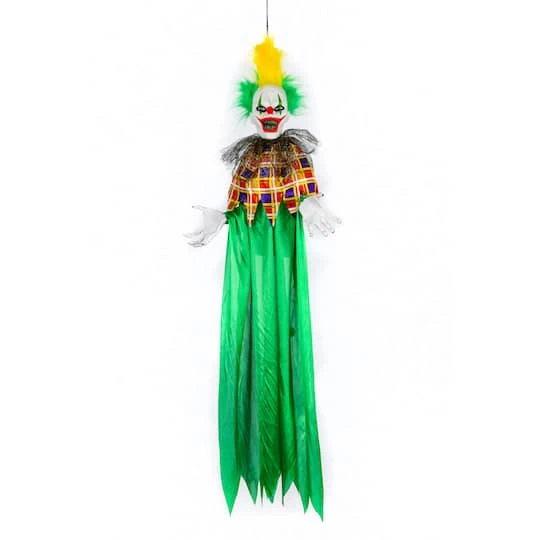 39" Halloween Sound Activated Hanging Animated Clown 2 39" Halloween Sound Activated Hanging Animated Clown - Image 2