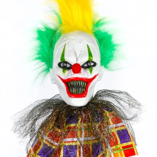 39" Halloween Sound Activated Hanging Animated Clown 4 39" Halloween Sound Activated Hanging Animated Clown - Image 4