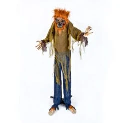 63" Halloween Sound Activated Animated Werewolf