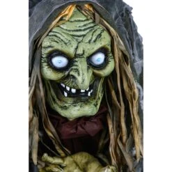 59" Halloween Sound Activated Animated Green Witch 10 59" Halloween Sound Activated Animated Green Witch -Halloween Decor Shop D656343S 14