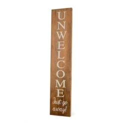 39" Brown Halloween “Unwelcome" Porch Sign 9 39" Brown Halloween “Unwelcome" Porch Sign -Halloween Decor Shop D656355S 14