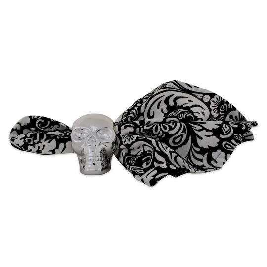 DII® Silver Skull Napkin Ring Set, 6ct. 4 DII® Silver Skull Napkin Ring Set, 6ct. - Image 4