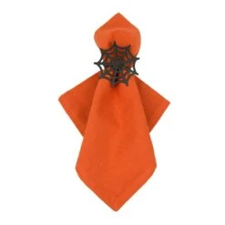 Black Spider Web Napkin Ring Set, 6ct. 9 Black Spider Web Napkin Ring Set, 6ct. -Halloween Decor Shop D657821S 3