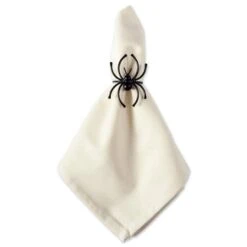 DII® Spider Napkin Ring Set, 6ct. -Halloween Decor Shop D657824S 4