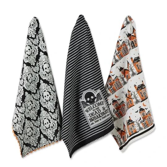 DII® Haunted Hallow Embellished Dishtowel Set 1 DII® Haunted Hallow Embellished Dishtowel Set