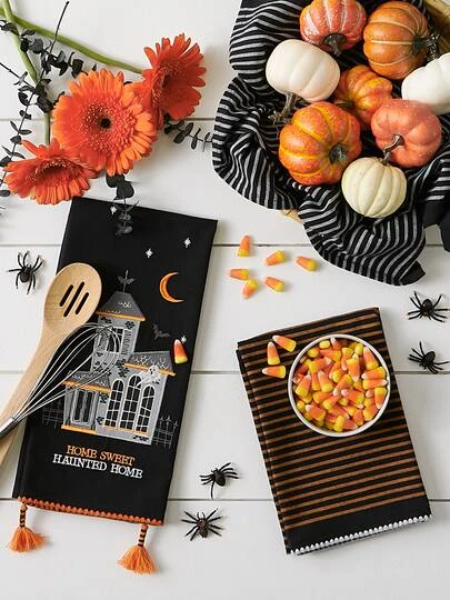 DII® Home Sweet Haunted Home Dishtowel Set 6 DII® Home Sweet Haunted Home Dishtowel Set - Image 6