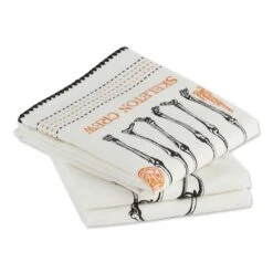 DII® Skeletons Printed Dishtowel Set 10 DII® Skeletons Printed Dishtowel Set -Halloween Decor Shop D658138S 4