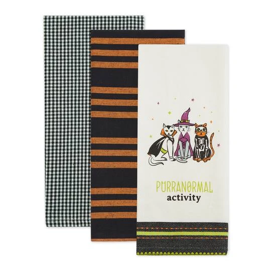 DII® Assorted Purranormal Activity Dishtowel Set, 3ct. 5 DII® Assorted Purranormal Activity Dishtowel Set, 3ct. - Image 5