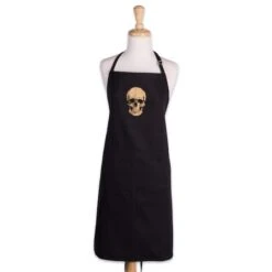 DII® Gold Skull Chef Apron 8 DII® Gold Skull Chef Apron -Halloween Decor Shop D659923S 2