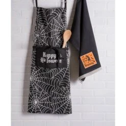 Happy Halloween Spider Web Chef Apron -Halloween Decor Shop D659925S 2