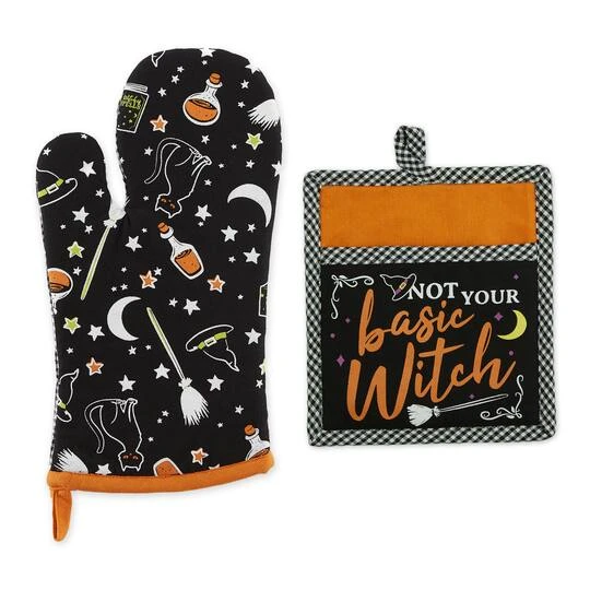 DII® Basic Witch Oven Mitt & Potholder Set 1 DII® Basic Witch Oven Mitt & Potholder Set