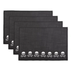 DII® Skulls Embroidered Placemats, 4ct.