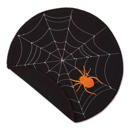 DII® Spooky Spiderweb Embellished Round Placemats, 4ct. 6 DII® Spooky Spiderweb Embellished Round Placemats, 4ct. - Image 6
