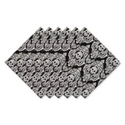 DII® Graveyard Damask Embellished Dinner Napkins, 6ct.