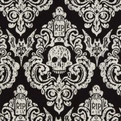DII® Graveyard Damask Embellished Dinner Napkins, 6ct. -Halloween Decor Shop D662268S 4