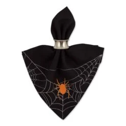 DII® Spooky Spiderweb Embellished Dinner Napkins, 4ct. 8 DII® Spooky Spiderweb Embellished Dinner Napkins, 4ct. -Halloween Decor Shop D662269S 2