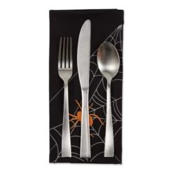 DII® Spooky Spiderweb Embellished Dinner Napkins, 4ct. 10 DII® Spooky Spiderweb Embellished Dinner Napkins, 4ct. -Halloween Decor Shop D662269S 4