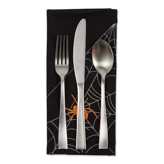 DII® Spooky Spiderweb Embellished Dinner Napkins, 4ct. 5 DII® Spooky Spiderweb Embellished Dinner Napkins, 4ct. - Image 5