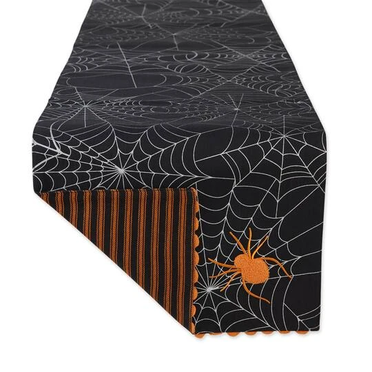 DII® 70" Halloween Happy Haunting Spooky Spider Reversible Table Runner 2 DII® 70" Halloween Happy Haunting Spooky Spider Reversible Table Runner - Image 2