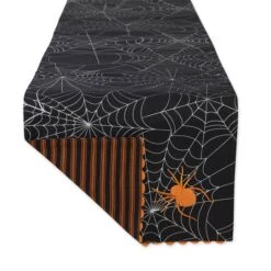 DII® 70" Halloween Happy Haunting Spooky Spider Reversible Table Runner