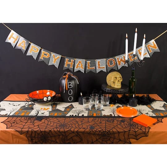 DII® 72" Haunted House Jute Table Runner 6 DII® 72" Haunted House Jute Table Runner - Image 6