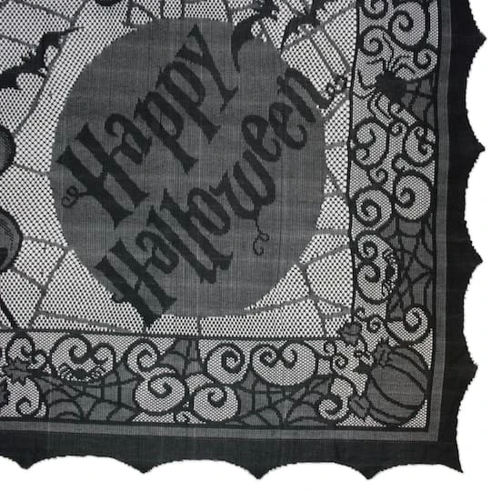 DII® 72" Happy Halloween Lace Tablecloth 5 DII® 72" Happy Halloween Lace Tablecloth - Image 5