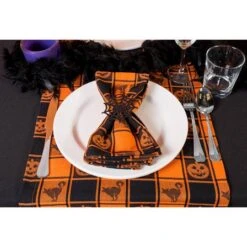DII® 72" Halloween Woven Check Table Runner -Halloween Decor Shop D666830S 5