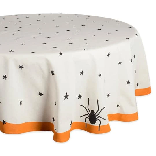 DII® 70" Black Stars Print Round Tablecloth 1 DII® 70" Black Stars Print Round Tablecloth