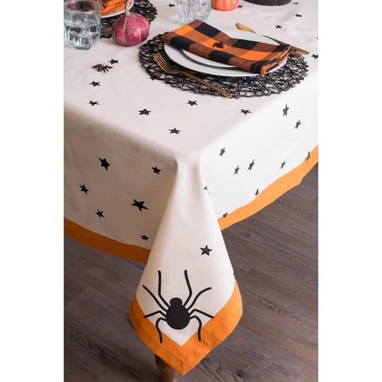 DII® 70" Black Stars Print Round Tablecloth 5 DII® 70" Black Stars Print Round Tablecloth - Image 5