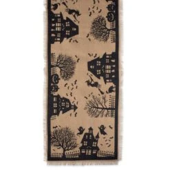 DII® 74" Haunted House Burlap Table Runner 10 DII® 74" Haunted House Burlap Table Runner -Halloween Decor Shop D666859S 4