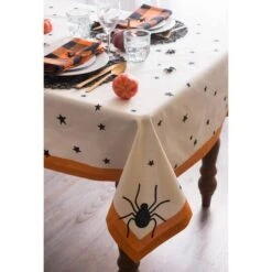 DII® 52" Black Stars Print Tablecloth 11 DII® 52" Black Stars Print Tablecloth -Halloween Decor Shop D666860S 5