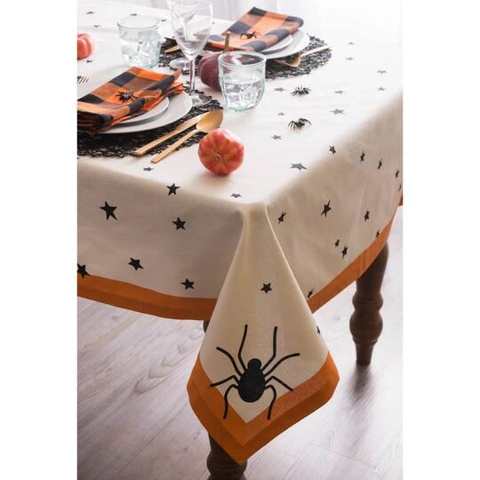 DII® 52" Black Stars Print Tablecloth 6 DII® 52" Black Stars Print Tablecloth - Image 6