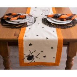 DII® 72" Black Stars Print Table Runner 9 DII® 72" Black Stars Print Table Runner -Halloween Decor Shop D666861S 3