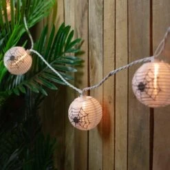 Northlight 10ct. Black Spider In Web Paper Lantern Halloween Lights 7 Northlight 10ct. Black Spider In Web Paper Lantern Halloween Lights -Halloween Decor Shop D668582S 2