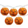 Northlight 10ct. Orange Jack-O-Lantern Paper Lantern Halloween Lights -Halloween Decor Shop D668584S 1