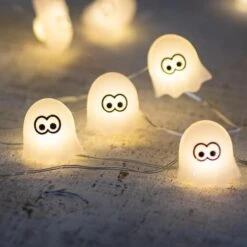 Northlight 10ct. LED Halloween Ghost Fairy Lights -Halloween Decor Shop D668592S 2