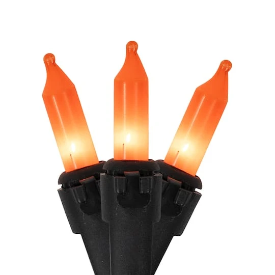 Northlight 100ct. Orange Mini Halloween Light Set 4 Northlight 100ct. Orange Mini Halloween Light Set - Image 4