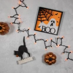 Northlight 100ct. Orange Mini Halloween Light Set 12 Northlight 100ct. Orange Mini Halloween Light Set -Halloween Decor Shop D668593S 12