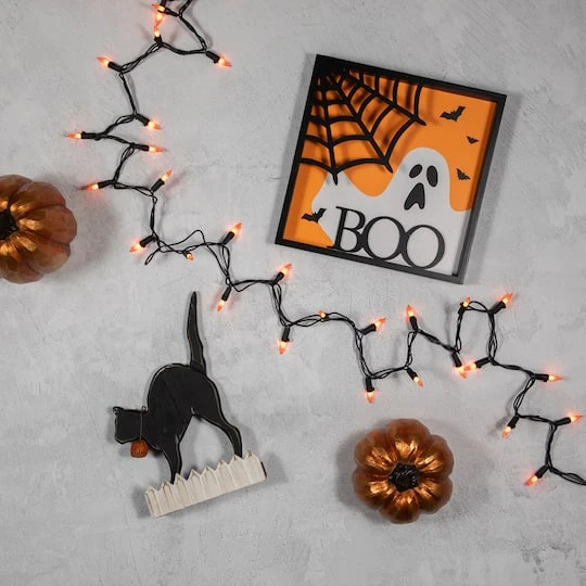 Northlight 100ct. Orange Mini Halloween Light Set 5 Northlight 100ct. Orange Mini Halloween Light Set - Image 5