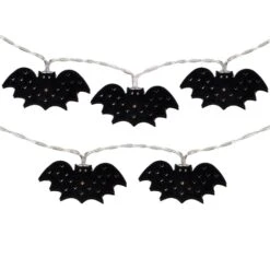 Northlight 10ct. Warm White LED Halloween Bat Fairy Lights 5 Northlight 10ct. Warm White LED Halloween Bat Fairy Lights -Halloween Decor Shop D668594S 1 1